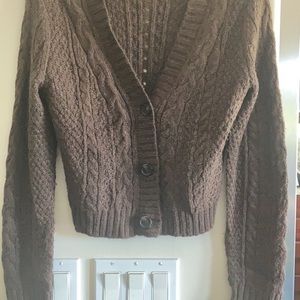 Brown button down knit American Eagle sweater